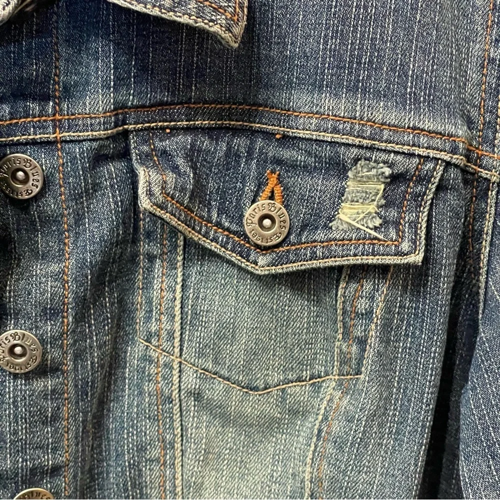 Paris Blues Cropped Blue Denim Jacket